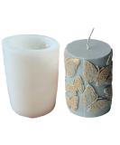 Embossed Butterfly Frangipani Cylinder Candle Mold - Silicone Mold for Candle Making - Buy Online on GoSupps.com