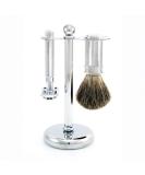 Edwin Jagger 3 Piece DE 89L Shaving Set - Chrome | Premium Shaving Kit for a Luxurious Experience | International Shipping Available - Buy Online on GoSupps.com