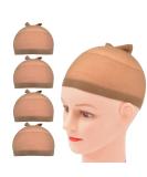 4 Pack Stretch Nylon Wig Caps - Light Brown Stocking Caps for Women Men & Children | Premium Quality Wig Accessories - Buy Online on GoSupps.com