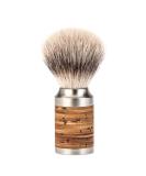 M HLE ROCCA Shaving Brush - Silvertip Badger with Stainless Steel & Birch Bark Handle | Premium Shaving Accessories for a Luxurious Grooming Experience - Buy Online on GoSupps.com