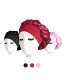 Satin Bonnet for Black Women | Elastic Wide Band Hair Cap for Curly Hair | Night Sleeping Gift for Birthday, Christmas, Valentine's Day - Buy Online on GoSupps.com
