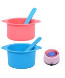 2pcs Silicone Wax Pot Liner & Spatula Set | Reusable Warmer Liners for 16oz Electric Waxing Kit (Pink/Blue) - Buy Online on GoSupps.com