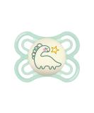 MAM Perfect Pacifier for 2-6 Months | Luminous SkinSoft Silicone Organic Round | Includes Pacifier Cover - Green - Buy Online on GoSupps.com