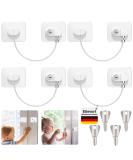 4-Piece No-Drill Child Safety Locks for Windows & Refrigerators | Secure Doors Cupboards & Windows with Keys - White - Buy Online on GoSupps.com