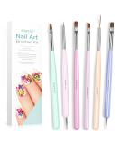AIMEILI 6 Pieces Nail Art Brush Set - Gel Nail Polish Tools for Stunning Nail Art Design - Buy Online on GoSupps.com