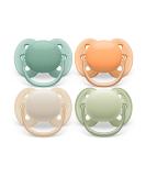 Philips Avent Ultra Soft Schnuller-4 Pack BPA-free extra soft pacifier for babies from 0-6 months including transport and sterilization box (model SCF091/35) 4-pack orange - Buy Online on GoSupps.com