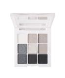 MEICOLY Glitter Eyeshadow Palette - 9 Colors Smokey Gray & Silver Shades, Pressed Shimmer & Matte Eyeshadows for Halloween Makeup - Includes Mirror - Buy Online on GoSupps.com