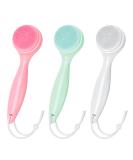 Buy NADUSEP Silicone Facial Cleansing Brush - 3 Pack Exfoliating Scrubber for Blackheads & Makeup Removal - Soft Waterproof & Skin-Friendly | International Shipping - Buy Online on GoSupps.com