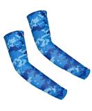 Whatcano Kids UV Protection Arm Sleeves - Breathable Camo-Blue Sun Protection for Cycling Running & Sports (Ages 4-10) - Buy Online on GoSupps.com