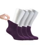 Cosyfeel Women Loose Diabetic Socks | 4-Pack Neuropathy Ankle Socks for Ladies | Super Soft Eco-Friendly Bamboo Material | Durable with Seamless Toe | Multicolour Patterns | 4 Seasons 7-9 1/2 PURPLE - Buy Online on GoSupps.com