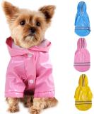 Outdoor Puppy Pet Rain Coat with Hood Waterproof Jackets PU Reflective Raincoat for Dogs Cats Apparel Clothes XL Pink - Buy Online on GoSupps.com