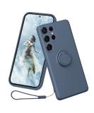 13peas Silicone Case for Samsung Galaxy S22 Ultra 5G (2022) Ring Case Upgrade 360 Degree Holder Stand Mobile Phone Case with Strap Chain Magnetic Car Holders Cover with Inner Microfibre (Blue) - Buy Online on GoSupps.com
