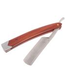 Lurrose Carbon Steel Straight Razor Kit | Professional Men's Straight Edge Barber Razor with Vintage Wood Handle for Precision Shaving - Buy Online on GoSupps.com