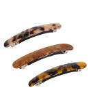 3PCS French Hair Barrettes for Women - Retro Hair Clips for Thick Hair in Dark, Light, and Brown Tortoiseshell - Buy Online on GoSupps.com