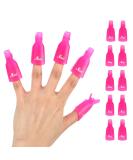 10 Pcs Pink Acrylic Nail Art Soak Off Cap Clips - UV Gel Polish Remover Wraps - Buy Online on GoSupps.com