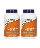 NOW Foods L-Citrulline 750mg 180 Capsules (2 Pack) - 360 Total Count - Buy Online on GoSupps.com