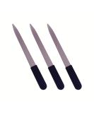 3 Pack Stainless Steel Heavy Duty Metal Nail Files for Natural Nails - Diamond Sapphire Grit Fingernail Files with Sharp Pointed Tip, Non Slip Handle - Black - Buy Online on GoSupps.com