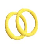 Sensory Baby Teether Rings Set - Yellow Teething Rings for Babies 0-12 Months - Chew Toys for Boys & Girls - Pack of 2 - Buy Online on GoSupps.com