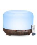 LONID 500ml Wood Grain Essential Oil Diffuser for Large Rooms - Aromatherapy Home Diffuser with Cool Mist (Black Wood Grain) - Buy Online on GoSupps.com