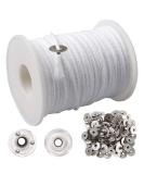 200ft 24 Ply Braided Cotton Candle Wicks Roll with 100 Metal Tabs - DIY Candle Making Kit - Buy Online on GoSupps.com