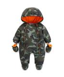 Baby Boys Winter Hooded Romper Snowsuit with Gloves and Booties | Cotton Jumpsuit Outfit 12-18 Months - Buy Online on GoSupps.com