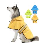Weesiber Reflective Waterproof Dog Raincoat - Adjustable Pet Jacket & Poncho for All Sizes (XL Yellow) - Buy Online on GoSupps.com