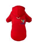 Izefia Dog Hoodie - Warm Cotton Fleece Sweater for Small Dogs & Cats | Winter Sweatshirt in Red - Perfect for Puppies & Little Dogs (Size M) - Buy Online on GoSupps.com