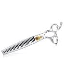 Dream REAC 8 Inch Dog Effilting Scissors - Ergonomic 440C Stainless Steel with 75% Thinning Rate & Adjustable Screw - Professional Dog Grooming Shears - Buy Online on GoSupps.com