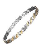 BioMag Titanium Steel Magnetic Bracelet for Women - Adjustable Wristband with Gift Box & Removal Tool - Silver Little Fish Design - Buy Online on GoSupps.com