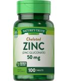 Nature's Truth Zinc 50mg Chelated Supplements - Pack of 3 (100 Count Each) - Buy Online on GoSupps.com