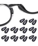 SULIVES Silicone Glasses Nose Pads Stick on Non-Slip Nose Pads Spectacle Nose Pads for Glasses Eyeglasses Sunglasses (Black) - Buy Online on GoSupps.com