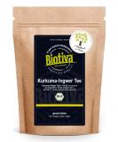 Kurkuma and ginger tea organic 250g - high -quality turmeric root (curcuma longa) and ginger root (Zingiber officinale) dried - filled and checked in Germany - Biotiva - Buy Online on GoSupps.com