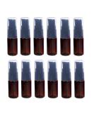 12Pcs 10ml/0.34oz Brown Lotion Pump Bottle with Black Press Pump Head Empty Refillable Makeup Cosmetic Toiletries Liquid Container Dispenser for Emulsion Body Wash Shampoo - Buy Online on GoSupps.com
