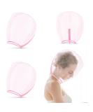 Flutesan 3 Pieces Makeup Protector Hood - Nylon Chiffon Zipper Closure Face Cover for Women | Ideal for Weddings & Beauty (Pink - Buy Online on GoSupps.com