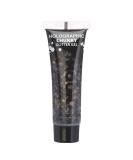 Holographic Chunky Black Glitter Gel by Moon Glitter - 12ml - for Face, Body, Hair, Nails - Cosmetic Festival Glitter Face Paint - Buy Online on GoSupps.com