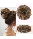 Messy Bun Hair Extensions - Rubber Band Hair Part Large Bun Tie Synthetic Ponytail | Light Brown & Gold Blonde - Buy Online on GoSupps.com