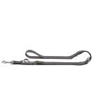 HUNTER Adjustable leash made of soft non-slip nylon classic 2.0 x 200 cm grey grey 2.0 x 200 cm - Buy Online on GoSupps.com