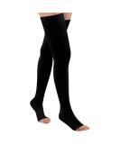 Evolyline Medical Open Toe Thigh High Compression Socks for Women & Men Beige Compression Stockings toeless 20-30 mmHg Graduated Support Stockings for Varicose Veins Edema Flight Black XL - Buy Online on GoSupps.com