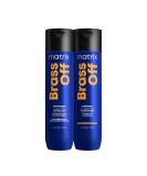 Matrix Brass Off Blue Shampoo & Conditioner Set - Moisturizing & Toning for Color Treated Hair - 10.1 Fl Oz - Buy Online on GoSupps.com