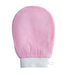 Dewyglo Exfoliating Glove (Pink) - 100% Viscose Biodegradable Fibre, Reusable & Gentle for Sensitive Skin - Buy Online on GoSupps.com