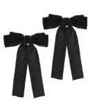 Molain Black Bow Barrettes - Kawaii French Hair Clip for Women and Girls | Aesthetic Hairbows for Halloween, Christmas, Easter Cosplay - Buy Online on GoSupps.com