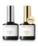 Modelones Gel Nail Polish Top and Base Set - 2x15ml No Wipe Kit for Long Lasting Glossy Manicure - Buy Online on GoSupps.com