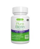 Biotin 10,000mcg High Strength Supplement - 180 Small Tablets for Hair, Skin & Nails - Lab Verified, Vegan & Hypoallergenic by Igennus - Buy Online on GoSupps.com