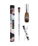 Acrylic Nail Brush Size 14 - KEMEISI 100% Pure Kolinsky | Professional Oval Nail Art Tool with Marble Handle | Ideal for DIY Home Salon & Manicure - Buy Online on GoSupps.com