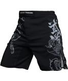 Hardcore Training Koi Men's Fight Shorts | Boxing MMA BJJ Grappling Fitness | No Gi Kickboxing | Black/White - Large - Buy Online on GoSupps.com