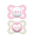 MAM Original Baby Pacifier | Nipple Shape for Healthy Oral Development | Sterilizer Case | Girl Attitude 0-6 (Pack of 2) - Buy Online on GoSupps.com