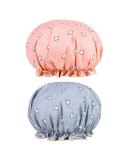 Reusable Waterproof Shower Hoods for Women & Girls - 2-Pack Blue & Pink | Perfect for Spa & Salon - Buy Online on GoSupps.com