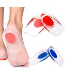 Silicone Gel Heel Cup Liner for Plantar Fasciitis & Heel Pain - Achilles Tendon Treatment & Shock Absorbing Support | Medium/Small - Buy Online on GoSupps.com