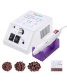 Cadrim Electric Nail Drill Set with Sanding Bands - Adjustable Manicure Pedicure Tool for Acrylic Nails, Gel Polish, Nail Art - White - Buy Online on GoSupps.com