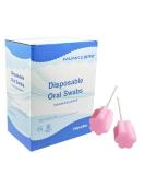 Munkcare Disposable Oral Swabstick Foam Swabs 150ct - Individually Wrapped, Untreated Pink - Buy Online on GoSupps.com